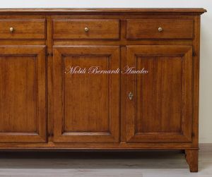 Credenza in legno massiccio con 4 ante e 4 cassetti da taverna o cucina